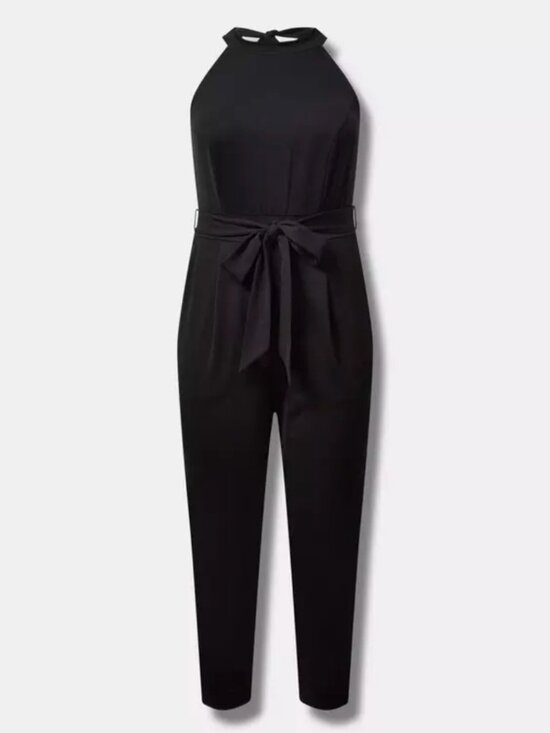 Torrid Pants - NWT Torrid Black Studio Luxe Ponte Jumpsuit - Size 0 (L/12)